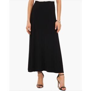 Vince Camuto Women Black Smooth Stretch Pull-On A-line Maxi Skirt Size XS